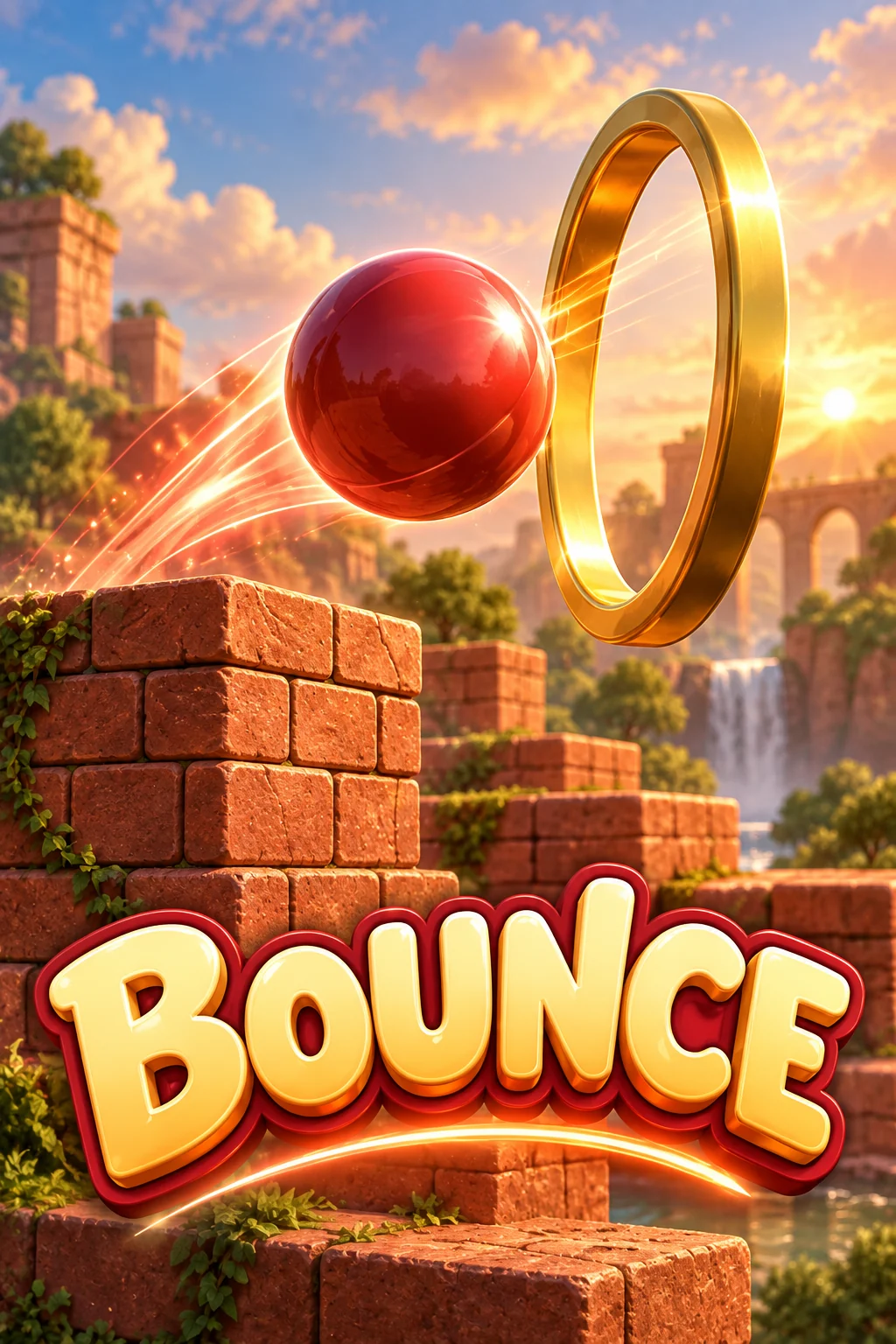 Bounce — oltin halqadan uchib o‘tayotgan qizil to‘p.